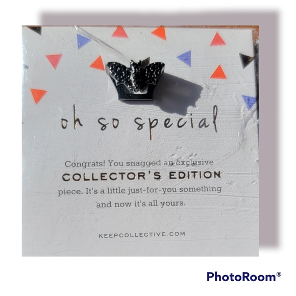 KEEP Collective Black Hematite Pave Bat - Picture 1 of 3